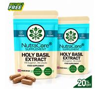 Nutra Core Basilico Sacro Capsule 3% Mucillagine 5% Saponine Vegan 5500mg