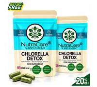 Nutra Core Clorella 600mg Capsule 60% Proteine, 2% Clorofilla, CGF 180Caps