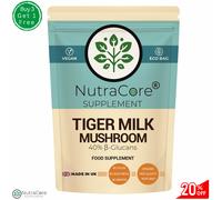 Nutra Core Tiger Milk Mushroom 5000mg Capsule, Vegan 40% B-Glucans