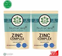 Nutra Core Zinc Complesso Capsule Zinco + Selenio + Biotina Naturali Vegan