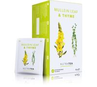 NutraTea - Foglia di verbasco e tè al timo | Tè al verbasco | Tè alle foglie di verbasco - Tè al verbasco per polmoni e gola - 60 bustine di tè - Tisana
