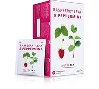 Nutratea Tè alle foglie di lampone e menta piperita per la gravidanza e le future mamme - 20 bustine