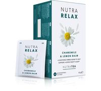 NUTRATEA Tisana Rilassante per Dormire Bene - 20 Bustine Riutilizzabili A Base di Camomilla e Melissa, NutraRelax