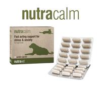 NUTRAVET Nutracalm per cani e gatti 60 capsule - supporto ad azione rapida per lo stress e l'ansia
