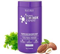 Nutree Professional BLONDE BONDOX HAIR TREATMENT - 1kg Maschera per capelli viola per bionde | Senza formaldeide | Maschera termica idratante per la riparazione dei capelli al olio di mandorle (1kg)