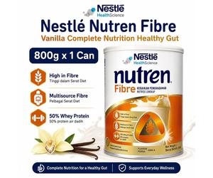 Nutren Fibra Completo Nutrizione Bevanda Gusto Vaniglia Sano Gut 800g - 1 Latta