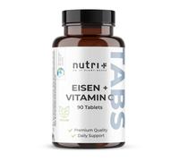 nutri Compresse di Ferro 50 mg alto Dosaggio vegane con Vitamina C naturale da