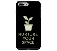 Nutri il tuo spazio Pianta minimalista Mindful Living Citazione Custodia per iPhone 7 Plus/8 Plus