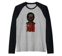Nutri la Tua Paura Zombie Spaventoso Maglia con Maniche Raglan