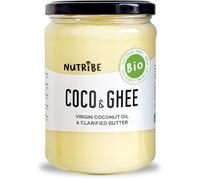 NUTRIBE Ghee e Oilo di Cocco Bio 500g | Burro Chiarificato Ayurvedico | Latte di Pascolo | Senza Lattosio, senza Caseina