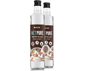 NUTRIBE MCT Pure C8 C10 2x500ml Olio estratto per distillazione. Formula Scientifica - Salute Cerebrale, Dimagrimento, Dieta Cheto