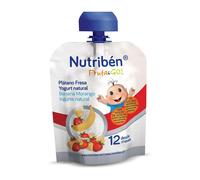 Nutriben Fruit & Go Banana, Fragola e Yogurt Naturale 90g - Alimento per bambini