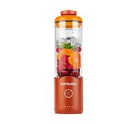 Nutribullet Flex NBP013OR Frullatore Portatile con Coperchio, Lame Rimovibili, Ricarica USB-C, Trita Ghiaccio e Frutta Congelata, bicchiere Senza BPA, Capacità 590ml, Arancione