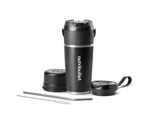 NutriBullet Flip - Frullatore Compatto, Ricaricabile USB-C, Mantenimento Freddo 24h, Smoothie Maker, Nero (NBP016B) NutriBullet