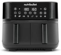 Nutribullet - Friggitrice ad Aria a Doppio Cassetto | 2850W | 2 Cestelli da 4L | 8 Modalita di Cottura | Nera