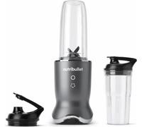 NutriBullet Frullatore con Bicchiere Capacità 0.9 Litri Potenza 1200 Watt Lama in Acciaio Inox colore Nero - NB1206DGCC