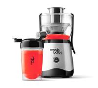 Nutribullet Magic Bullet, spremiagrumi centrifugo in silicone e acciaio inossidabile, 400 W, set da 10 pezzi, 470 ml, colore nero, design compatto e lavabile in lavastoviglie, succo al volo in due