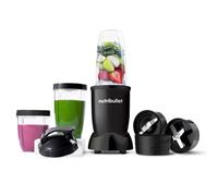 Nutribullet Mega Pack con frullatore Nutribullet da 900 W e 9 accessori, extra potente e facile da pulire, miscelazione e frantumazione di ghiaccio, frutta secca e frutta congelata, colore nero
