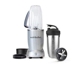 nutribullet Set da 8 pezzi 1200 - estrazione 1200 W - Miscela frutta congelata, noci e ghiaccio - include 1 tazza in acciaio isolante da 900 ml, 1 tazza colossale da 900 ml, 2 anelli con manico e 2