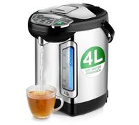 NutriChef Bollitore Elettrico 3 Litri con Temperatura Regolabile, Display LCD, Base Rotante, Funzione Mantieni Caldo e Spegnimento Automatico per Tè e Caffè