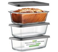 Nutrichef Set di Contenitori per Conservazione Cibo in Vetro da 10 Pezzi - Contenitori Impilabili Premium con Coperchi Ermetici, Nuovi Coperchi Pieghevoli Senza BPA, 100% Ermetici con Foro per Aria