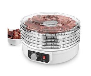 NutriChef Essiccatore Alimentare 5 Ripiani per Carne, Funghi, Frutta e Verdura con Circolazione Aria Calda, Facile da Pulire, Essiccatore Domestico Compatto