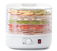 NutriChef Essiccatore Alimentare con Circolazione Aria Calda, Essiccatore per Carne, Frutta, Verdura e Snack per Cani, 5 Vassoi Facili da Pulire