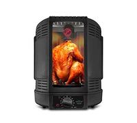 NutriChef Four Rotissoire Vertical de Comptoir | Gril à Poulet Électrique avec Broche Rotative, Skewer Rack, Tour Panier, Support Volaille, Plateau Égouttoir | Pour Poulet | 700W