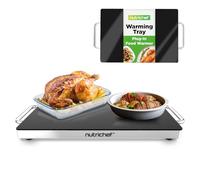 NutriChef Piastra Elettrica Scaldavivande con Piano in Vetro Nero | Ideale per Casa, Buffet, Feste, Cucine & Ristoranti | Vassoio Riscaldante per Cibo | Scaldatortillas - Dimensioni: 42 x 28 cm