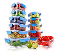 NutriChef SET DA 12 PEZZI: Questo set include un totale di 12 barattoli in vetro con coperchio di diverse dimensioni - ideale per Meal Prep, conservazione e organizzazione, nonché per gli avanzi.