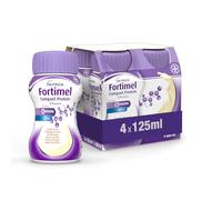 NUTRICIA FORTIMEL COMPACT PROTEIN - Supplemento Ipercalorico e Iperproteico Altamente Palatabile e Compatto, utile in caso di Malnutrizione, Alimento a Fini Medici Speciali, Gusto Vaniglia - 4 x 125ml