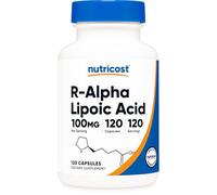 Nutricost Acido R-Alfa Lipoico 100 mg, 120 Capsule - Capsule Vegetariane, Senza OGM, Senza Glutine