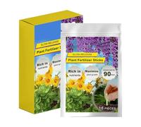 Nutrient Rich Stake, Slow Release Plants Food Spikes, Balanced Nutrient with Mineral Mix, Protective Compressed Fertilizer, Smart Feeding Base with Tapered, Natural Booster for Vegetable Garden 8x14cm