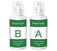 Nutrienti per Piante in Coltura | Nutrienti Idroponici in Soluzione Nutritiva A e B | Fertilizzante Per Piante | Adatto a Verdure, Frutta, Fiori, Giardino Interno, Prato e Terrazza