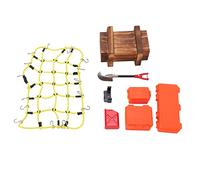 NutriEss 1/10 Auto RC Strumenti di Decorazione Simulati Imposta Accessori realistici valigie Bagagli a Pala della Pala per SCX10 90046 90047 Auto da Arrampicata (Giallo)