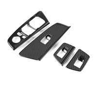 Nutriess 5 Series G30 2017 2018 Switch Windows Auto Sollevano Coperchio Coperchio Accessori interni 4pcs (Motif en fibre de carbone)