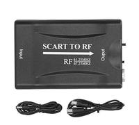 NutriEss Adattatore video SCART a RF Adattatore di alta qualità Efficiente efficiente convertitore RF Converte l'interfaccia SCART in output RF per vecchi TV e scatole TV Materiale ABS