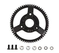 NutriEss Affari Spur in Acciaio per Auto RC 32p 0,8 m di Abbigliamento di Sostituzione Durevole ad Alte Prestazioni per Taglio 1/10 2WD Nero (60T)