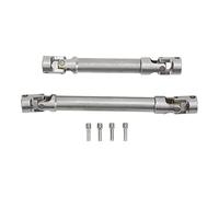 NutriEss Albero dell'albero di Trasmissione RC Albero di Trasmissione Regolabile in Acciaio Inossidabile Universale per Auto da 1/10 RC 313 mm Crawler Assiale SCX10 90046 4 Silver 2pcs