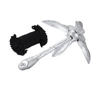 NutriEss Anchor marino Anchor Kayak Anchor Anchor Accidenti a carbone Kit di ancoraggio zincato con una cor 20 m per barche yachts kayaks canoe 3.2 kg