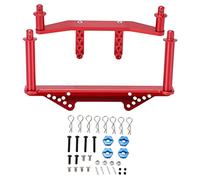 NutriEss Attacchi del Corpo Posteriore Anteriore in Lega di Alluminio con Pali del Corpo Parti di aggiornamento del Servizio Pesante per Slash 2WD 1/10 Auto RC Accessori per esaltatore per (Rouge)