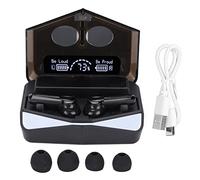 NutriEss Auricolari da gioco wireless Bluetooth 5.1 stereo, display a LED, cuffie touch con microfono per giochi mobili, materiale ABS, dimensioni altoparlante da 8 mm, capacità a batteria