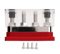 NutriEss Barratura del bus di distribuzione dell'alimentazione Blocco alta corrente 600A M10 Stud DC12V a 48 V per automobili per le barche per yacht ABS in lega di zinco in lega in lega (Rouge)