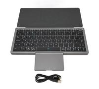 NutriEss Case di tastiera tablet con trackpad wireless bluetooth tablet di funzionamento simultaneo modalità di funzionamento simultaneo (Grigio ferro)
