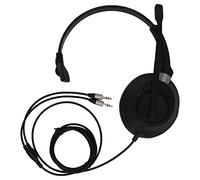 NutriEss Cuffie mono con filo da 3,5 mm ENC con cancellazione del rumore Cuffie da ufficio a orecchio singolo con microfono HD Doppia spina per PC Laptop Call Center