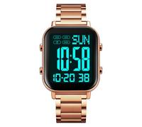 NutriEss Digital Watch Men Donne 30m Water Water Owatch Backlight Stoprwatch Alarm Hourly Countdown Chime Timer Data Display Dual Time 12 Formati 24 Hour Formati Sport versatili (Nero)