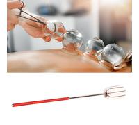 Nutriess Fire Cupping Stick 2 pezzi riutilizzabile sicuro in acciaio inossidabile coppettazione asta di accensione per salone di bellezza massaggio pediluvio negozio