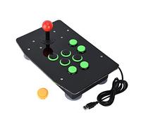 NutriEss Joystick console di gioco di combattimento USB No Controller di ritardo per i giochi per computer PC Stick Dual Player con il joystick di metallo sferico e 8 controlli per le
