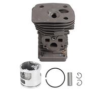 NutriEss Kit pistone a Testa cilindri di Motosega Sostituzione di Alta qualità per 455 455E 460 Rancher e Jonsered CS2255 Dureble Metal Construction Set Completo con Pin Anello pistone del