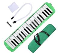 Nutriess Melodica 37 Keys Strumento musicale portatile Strumento per principianti Formazione professionale kit pompino rosa (Vert)